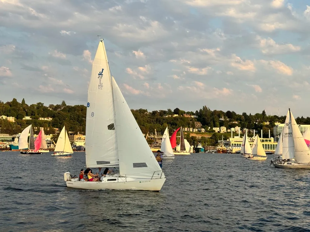 Washington Yacht Club sailboats on Lake Washington